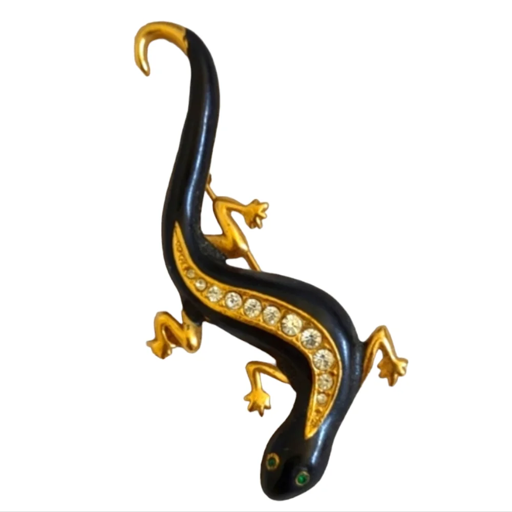 Vintage Lizard Pin Brooch Salamander